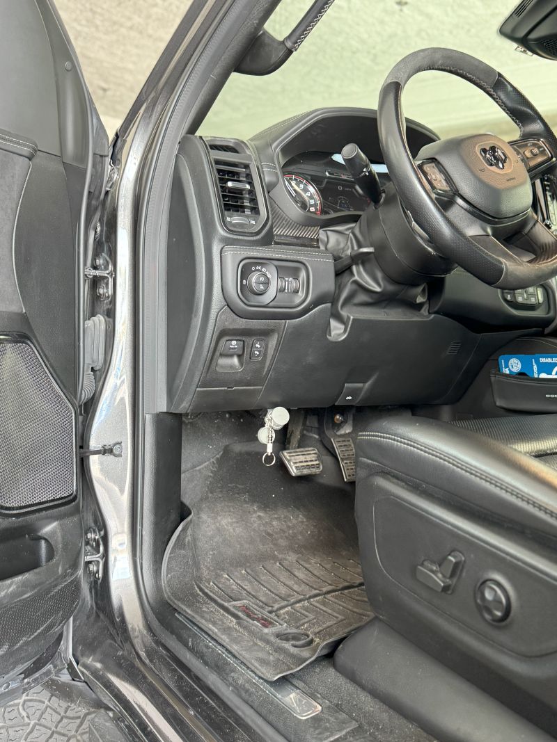 The Ravelco anti-theft device installed in a RAM TRX