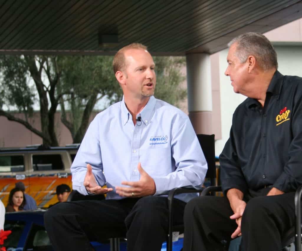 Arizona Ravelco CEO Richard Biscevic being interviewed by Barry Meguiar 